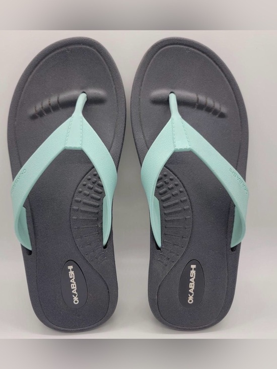 Okabashi Shoes - Okabashi Breeze Women's Flip Flops - Slate/Sea Foam size M/L(7)